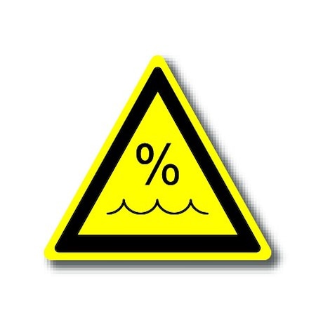 Ergomat 16in TRIANGLE SIGNS - Water Level DSV-SIGN 256 #1316 -UEN